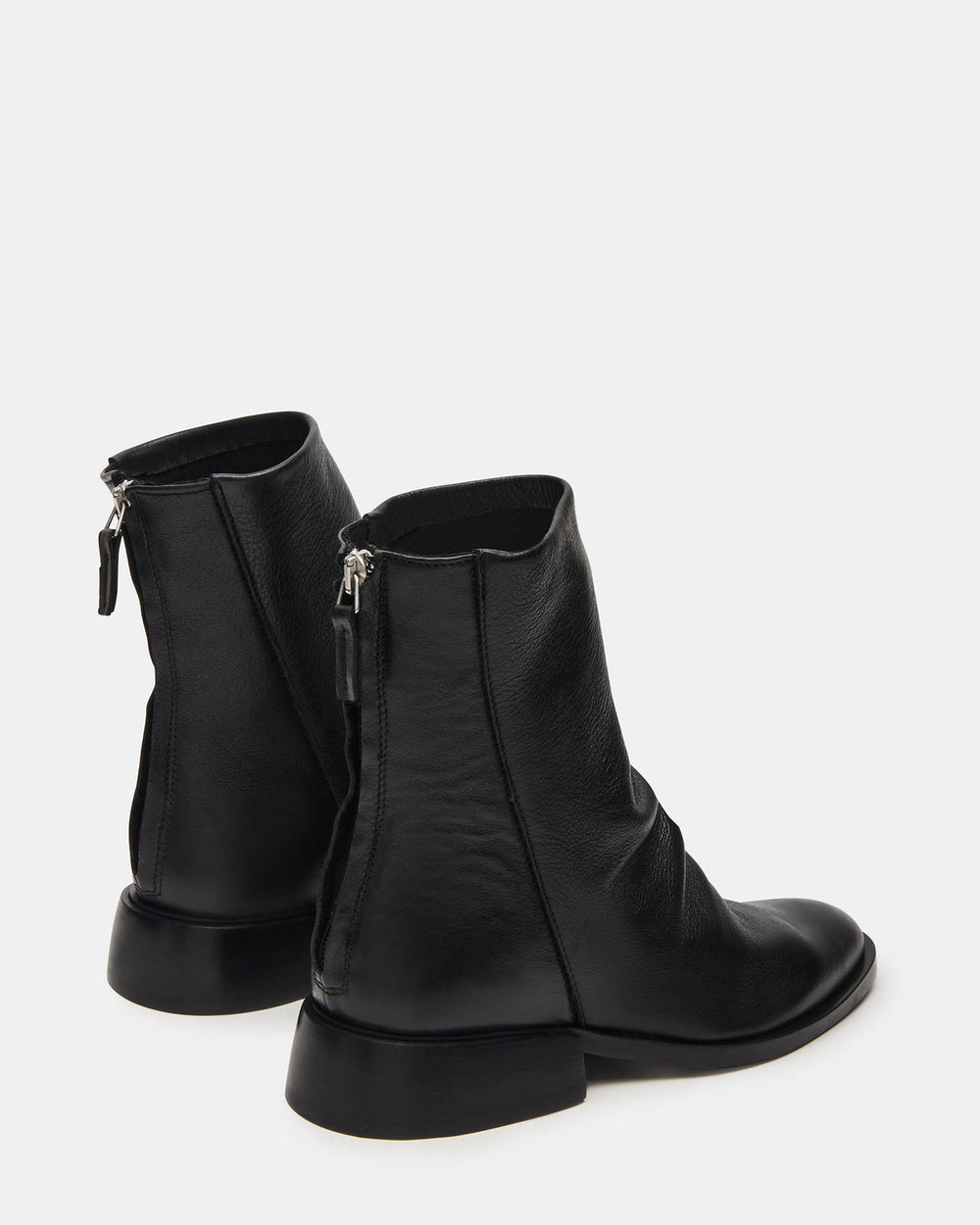 NEXIE Black Leather Women's Pointed-Toe Ankle Boot
