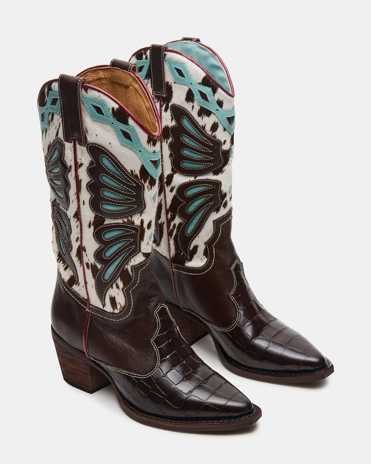ARROYO Blue Multi Western Pointed-Toe Wome's Boot
