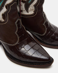 ARROYO Blue Multi Western Pointed-Toe Wome's Boot