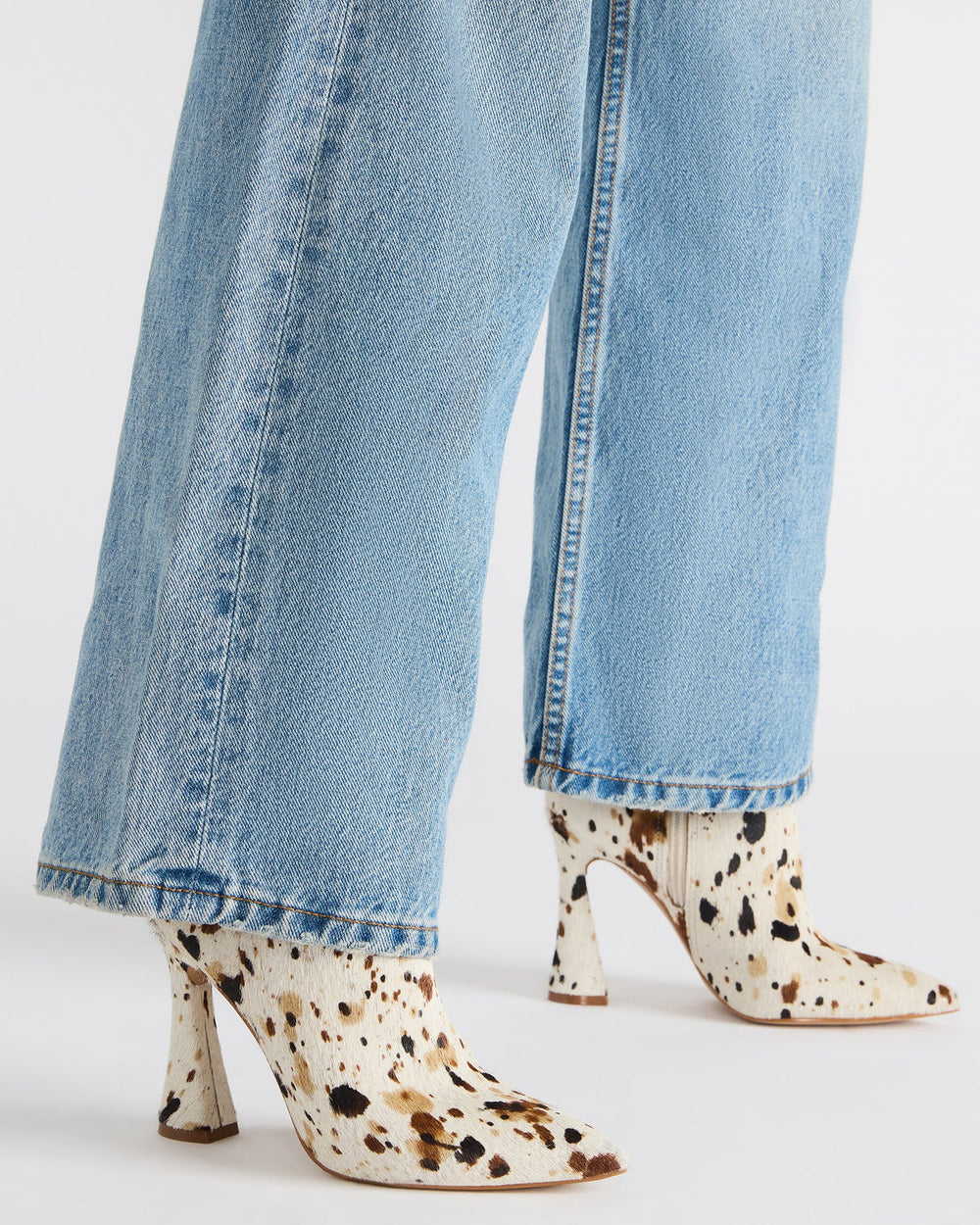 BOLERO Tan Multi Pointed-Toe Heeled Women's Ankle Boot