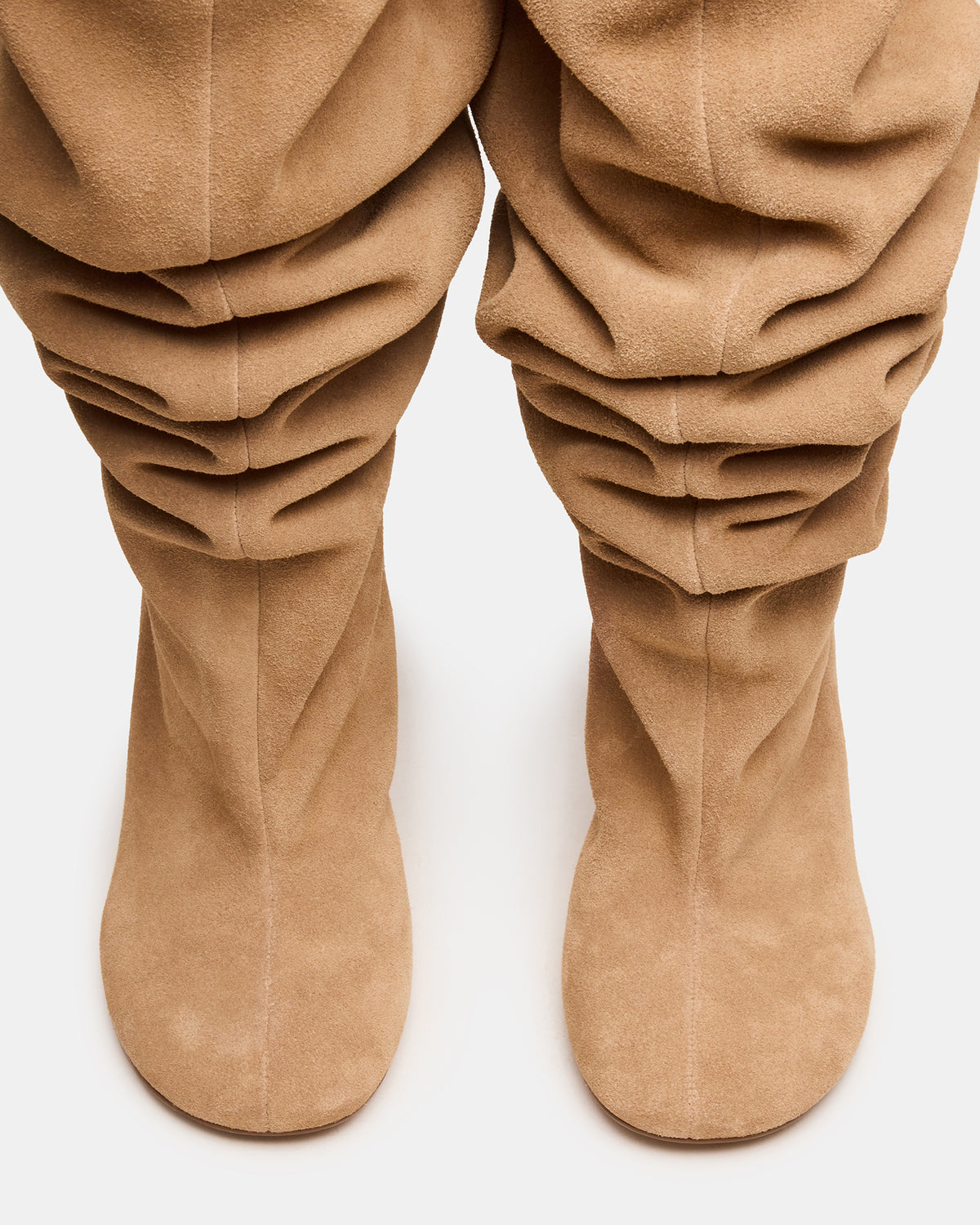 ALLISON Taupe Suede Over-The-Knee Heeled Women's Boot