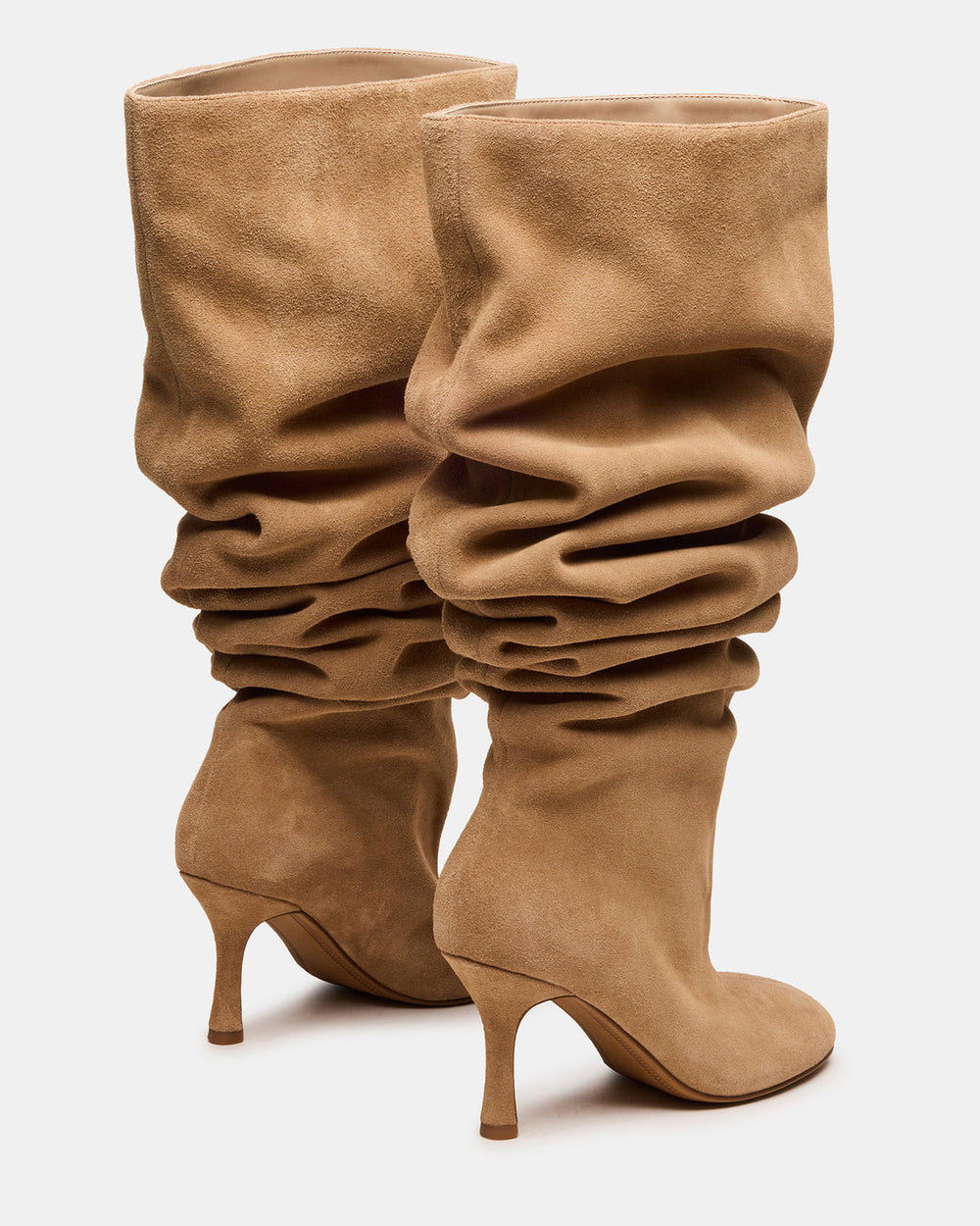 ALLISON Taupe Suede Over-The-Knee Heeled Women's Boot