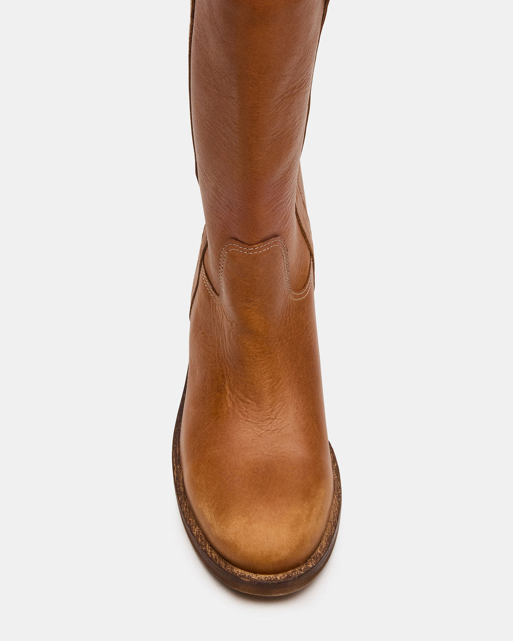 DUNSTER Tan Leather Wood Bottom Women's Boot