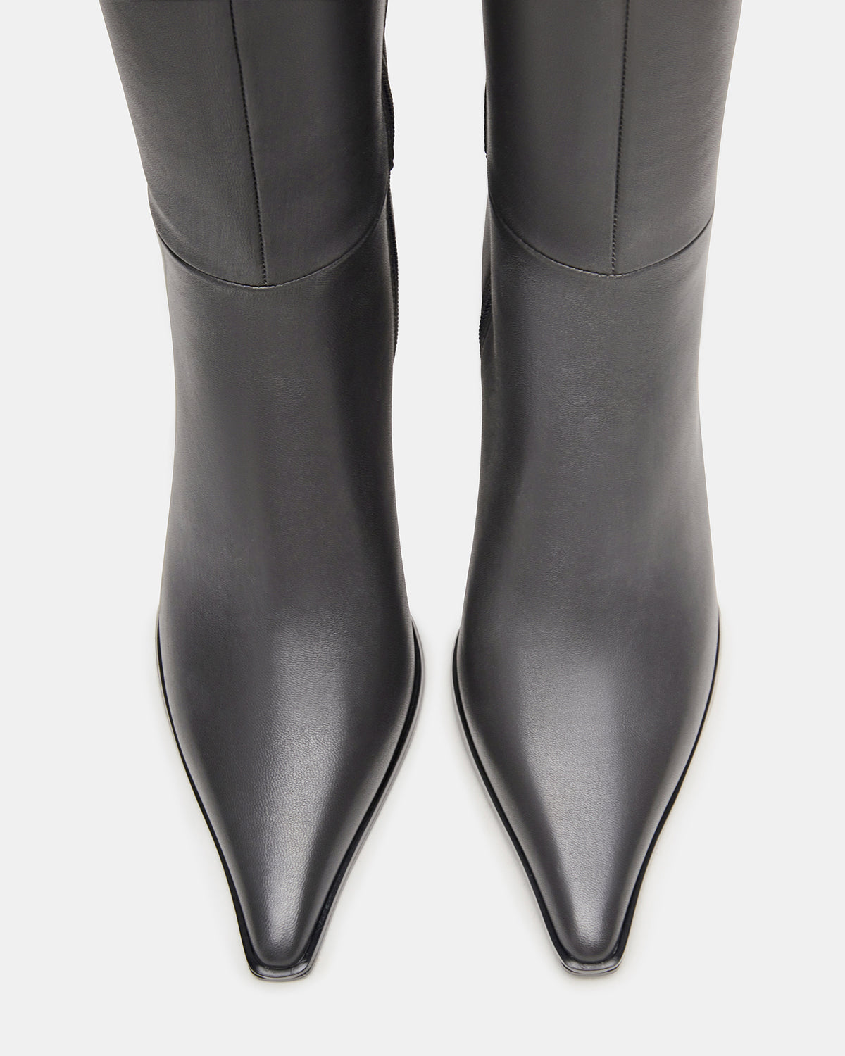 LINGO Grey Leather Pointed-Toe Knee-High Women's Boot