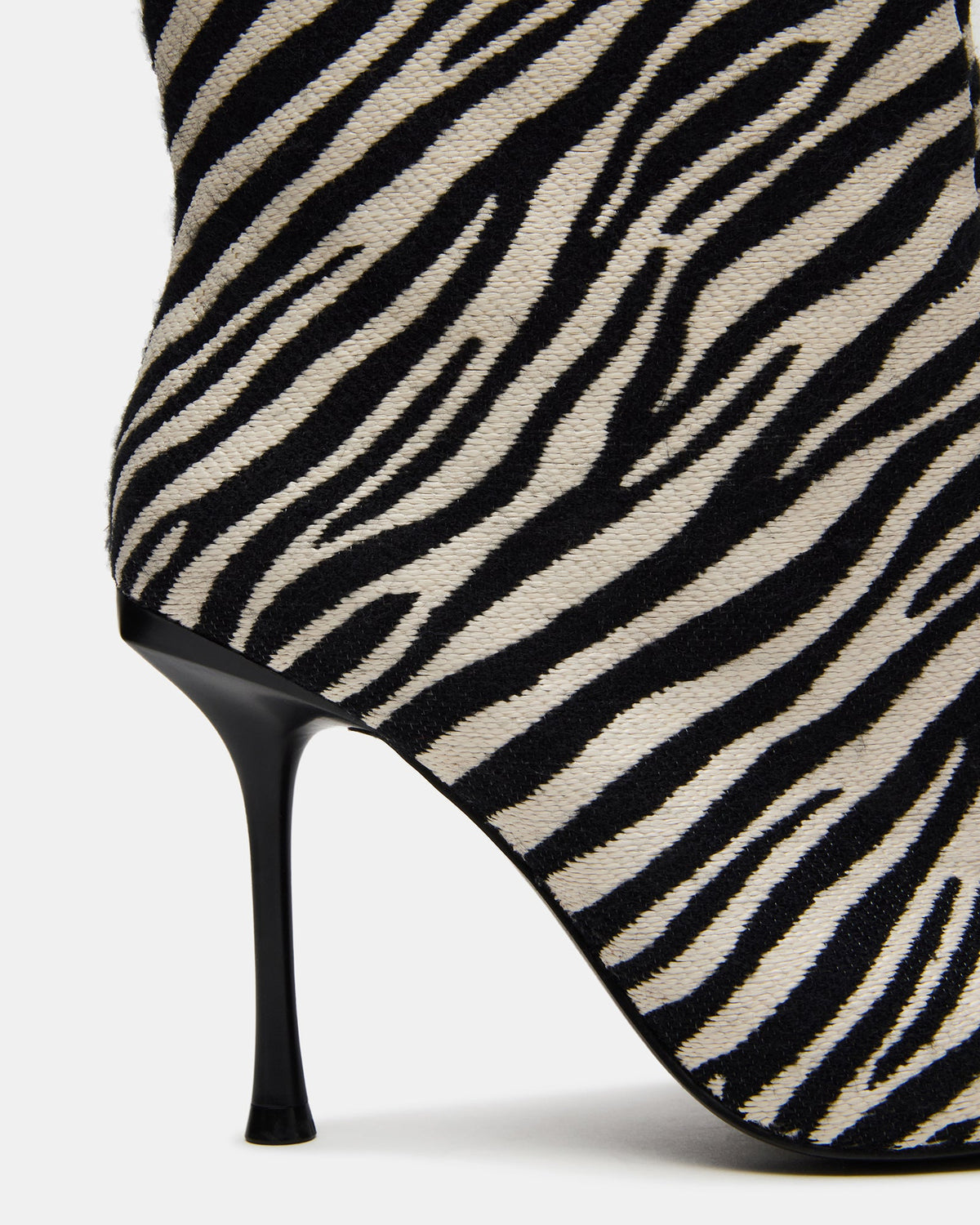 ALLURING Zebra Over-The-Knee Square-Toe Heeled Women's Boot