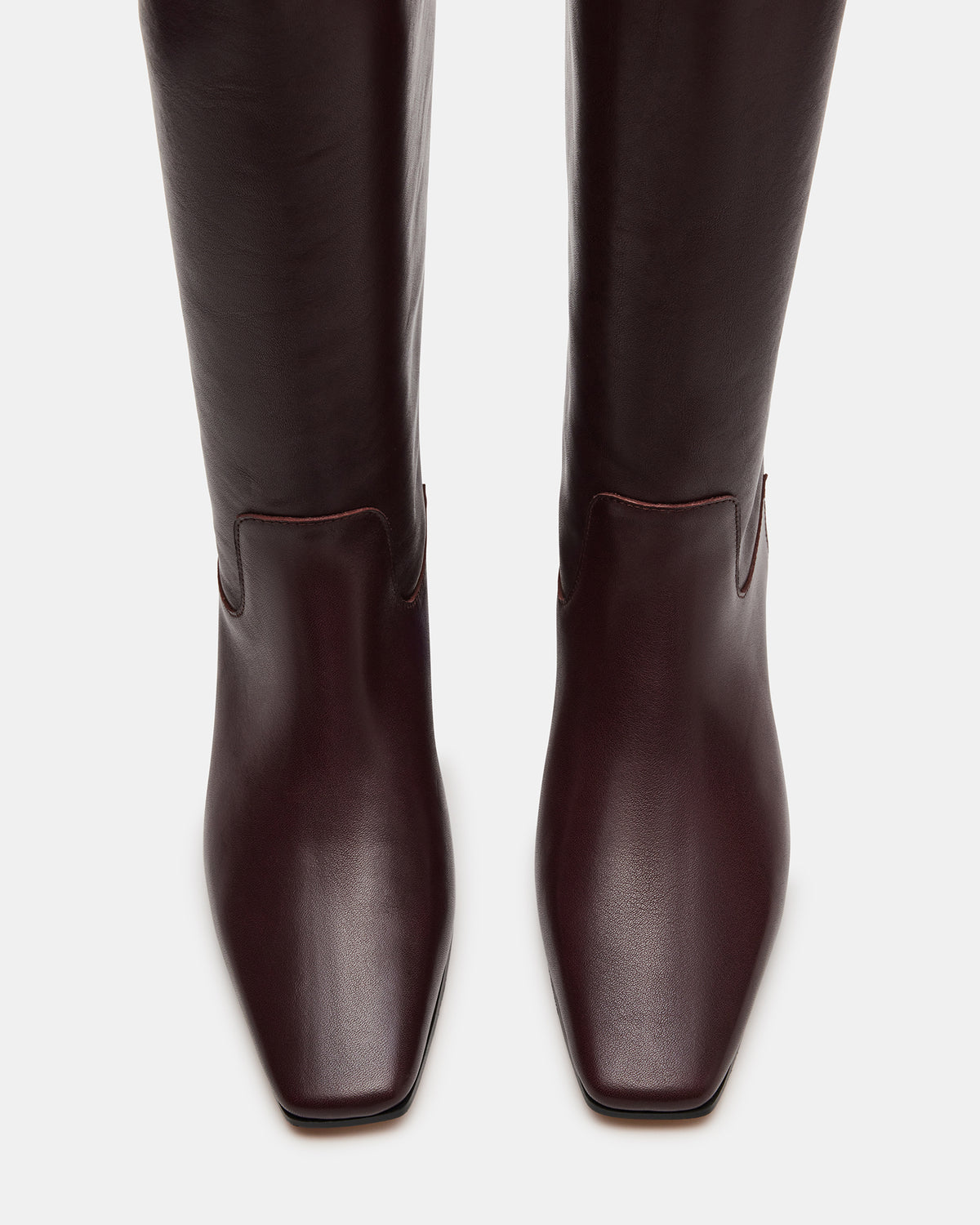 GWYNETH Brown/Red Leather Square Toe Boot | Women's Boots
