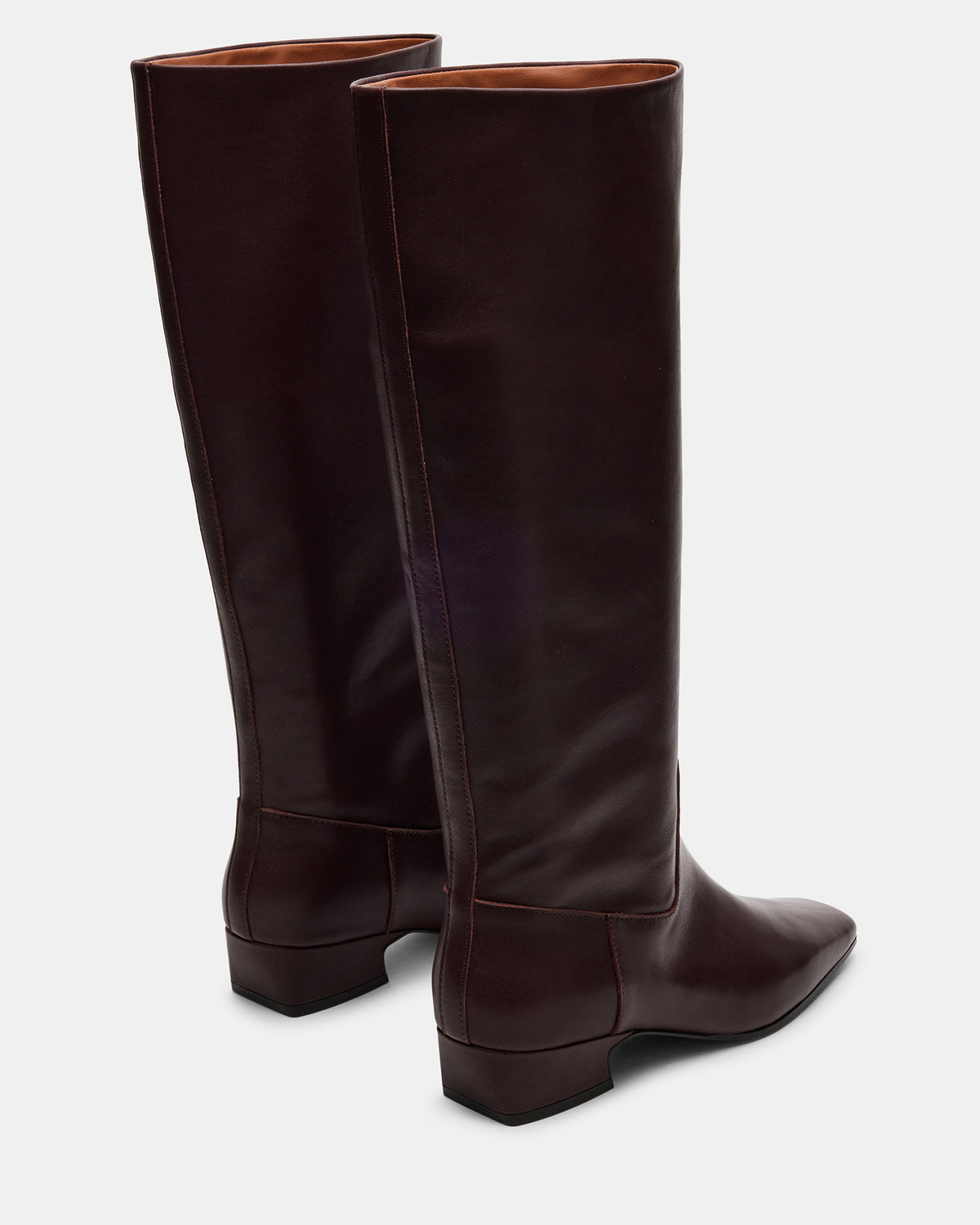 GWYNETH Brown/Red Leather Square Toe Boot | Women's Boots