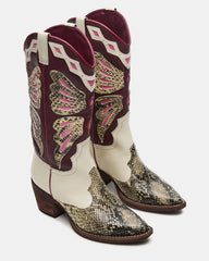 ARROYO Brown Multi Western Pointed-Toe Women's Boot