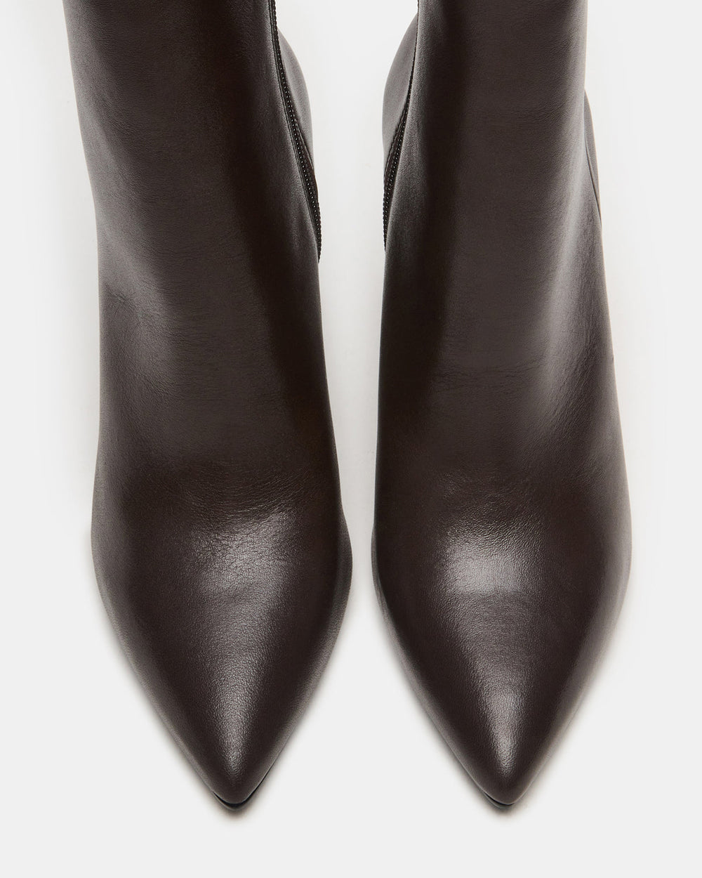 BOLERO Brown Leather Pointed-Toe Heeled Women's Ankle Boot