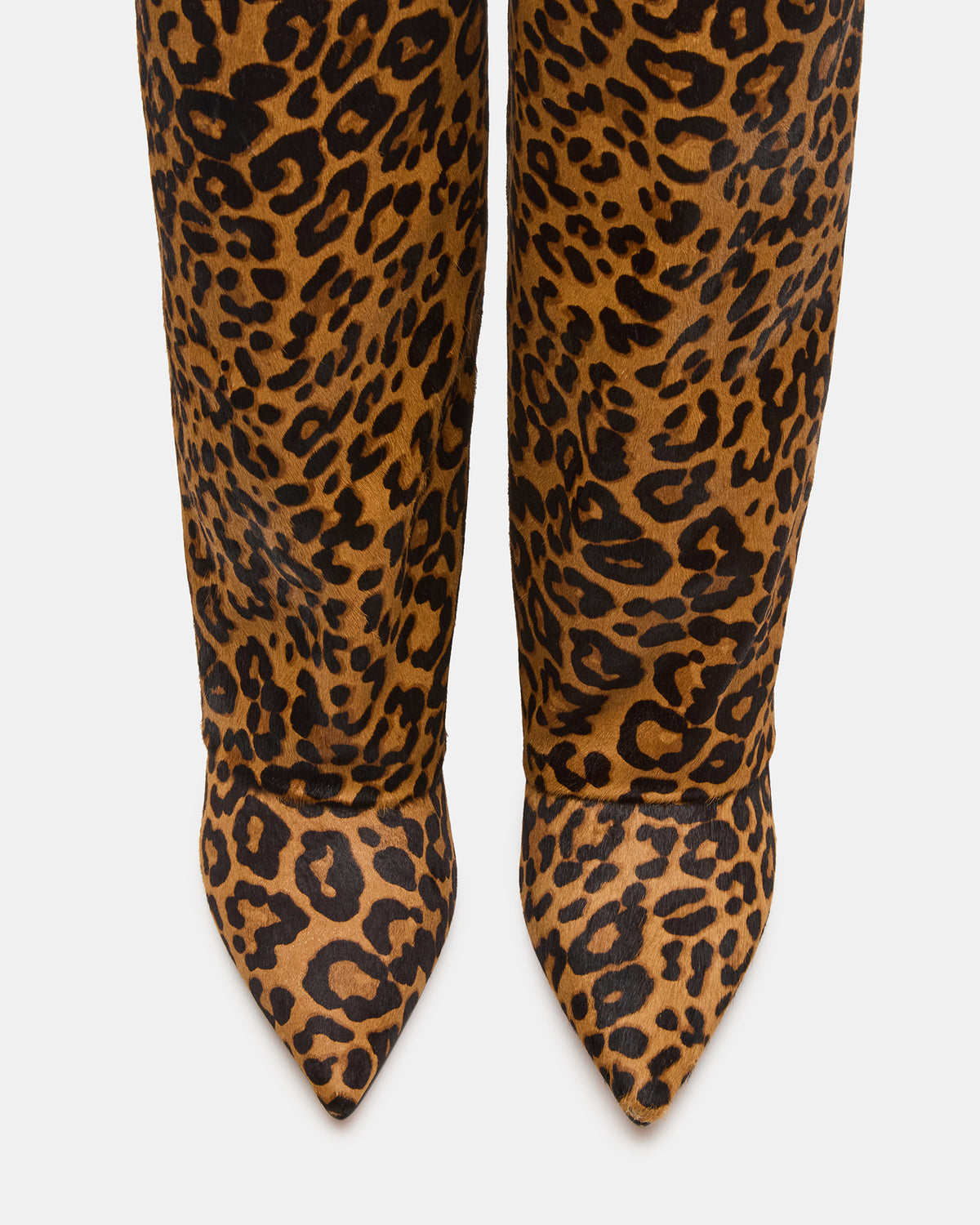 LUCA Leopard Pointed-Toe Cuffed Kitten Heel Women's Boot