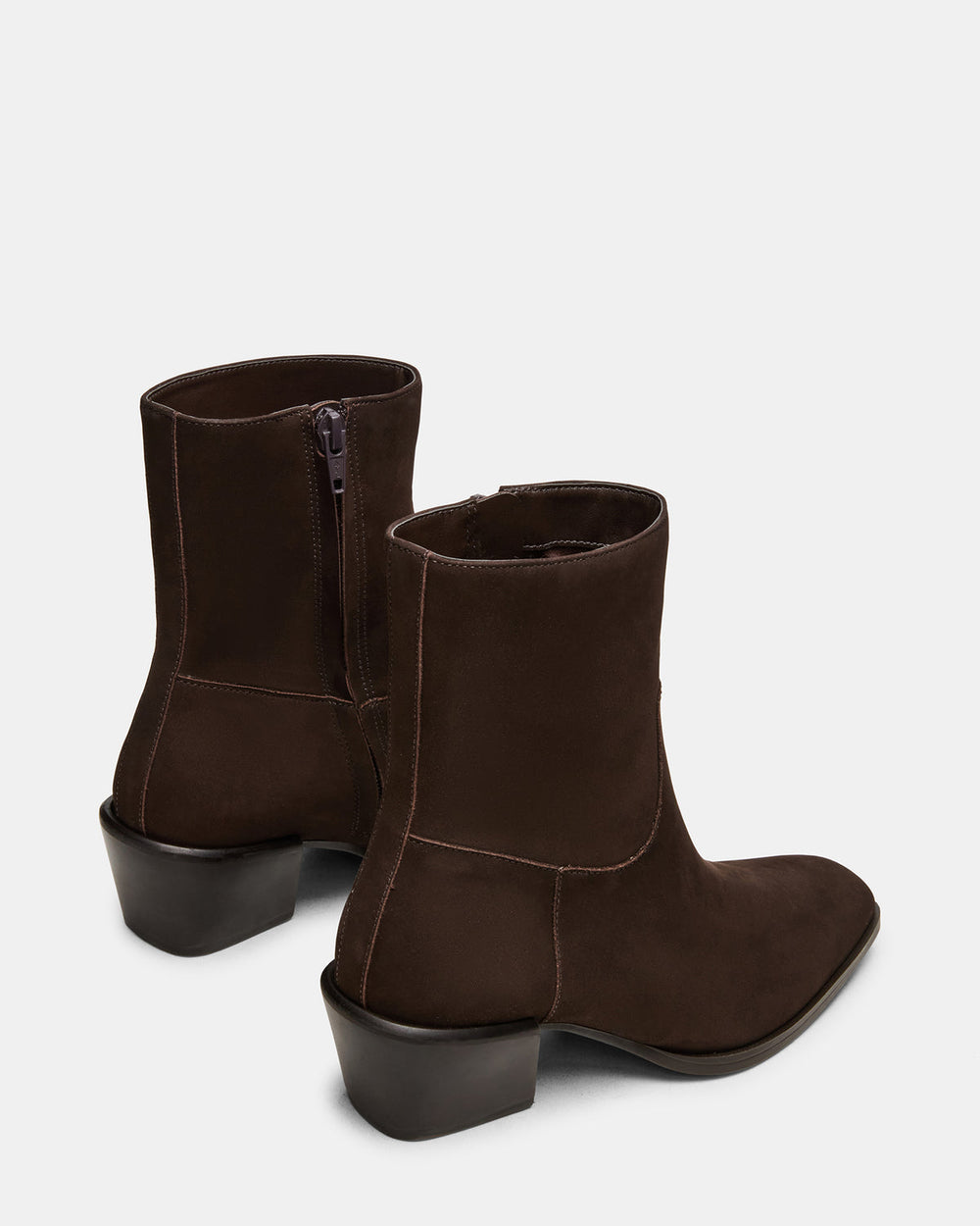 DANEY Brown Suede Square-Toe Women's Ankle Boot