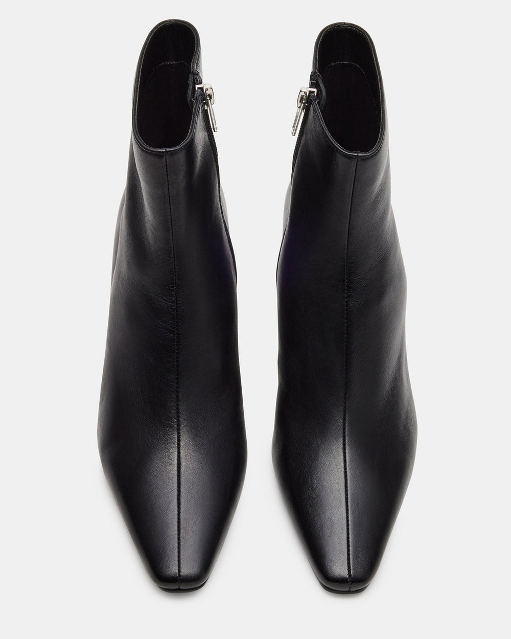 DELVIE Black Leather Kitten Heel Ankle Boot | Women's Booties