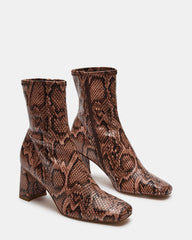 HUSH Snake Square Toe Bootie | Women's Ankle Boots
