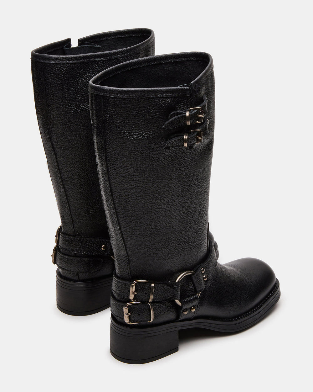 ASTOR Black Leather Wide Calf Knee-High Women's Boot