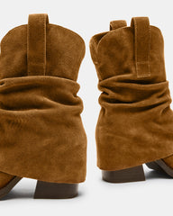 PIA Chestnut Suede Cuffed Boot | Women's Booties
