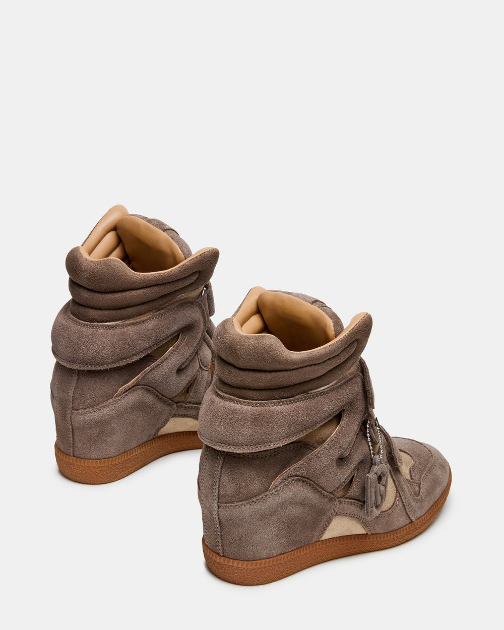 MAVIS Taupe Suede High-Top Velcro Women's Sneaker