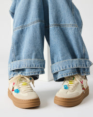 DODGE CHARM Bone Multi Low-Top Platform Women's Sneaker