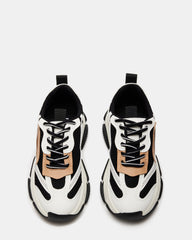 POSSESSION Black/Tan Platform Lace-Up Women's Sneaker