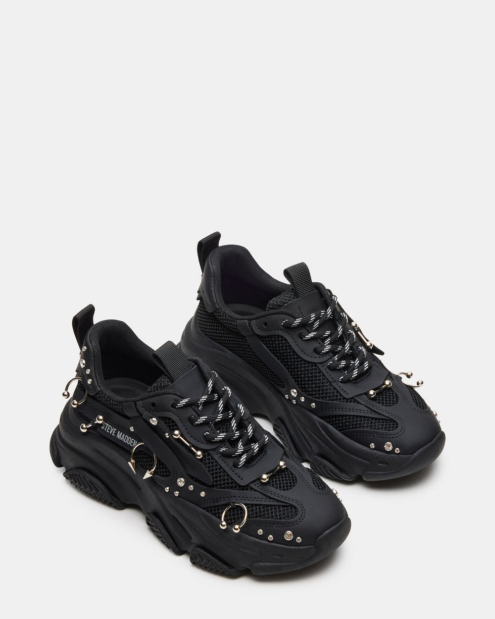 POSSESSION Piercing Black Platform Lace-Up Women's Sneaker