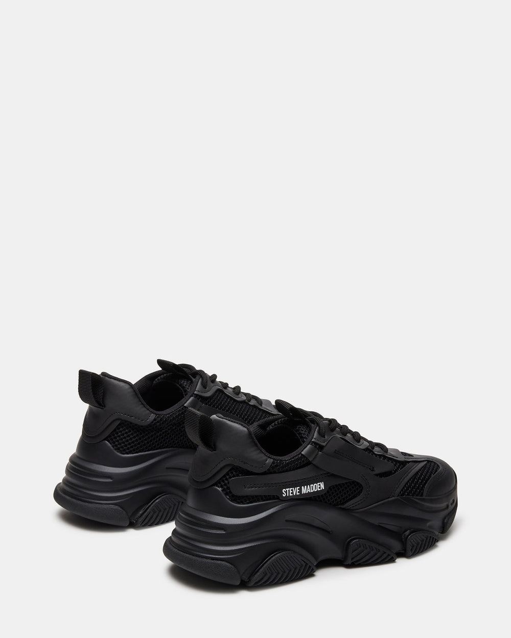 POSSESSION Black Platform Lace-Up Women's Sneaker