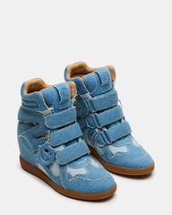 MAVIS Denim Multi High-Top Velcro Women's Sneaker