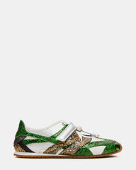 VIPER Green Multi Low-Top Velcro Women's Sneaker