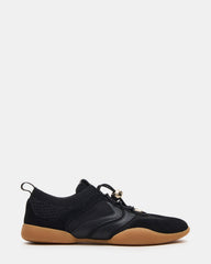 REBOOT Black Glitter Black Low-Top Lace-Up Women's Sneaker