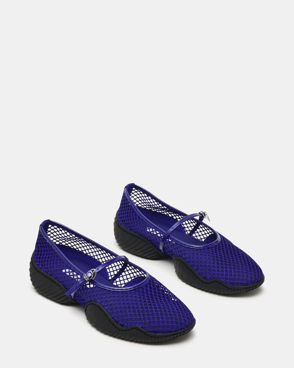 VICKEE Blue Mesh Mary Jane Buckle Chunky Sole Ballet Women's Sneaker