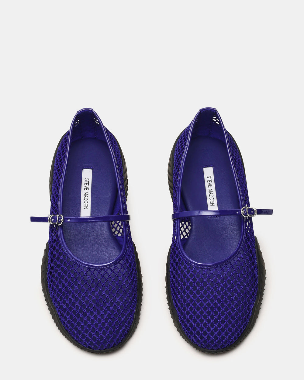 VICKEE Blue Mesh Mary Jane Buckle Chunky Sole Ballet Women's Sneaker