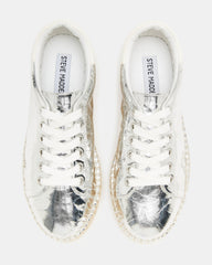 BECKY Silver Multi Women's Espadrille Platform Casual Sneakers