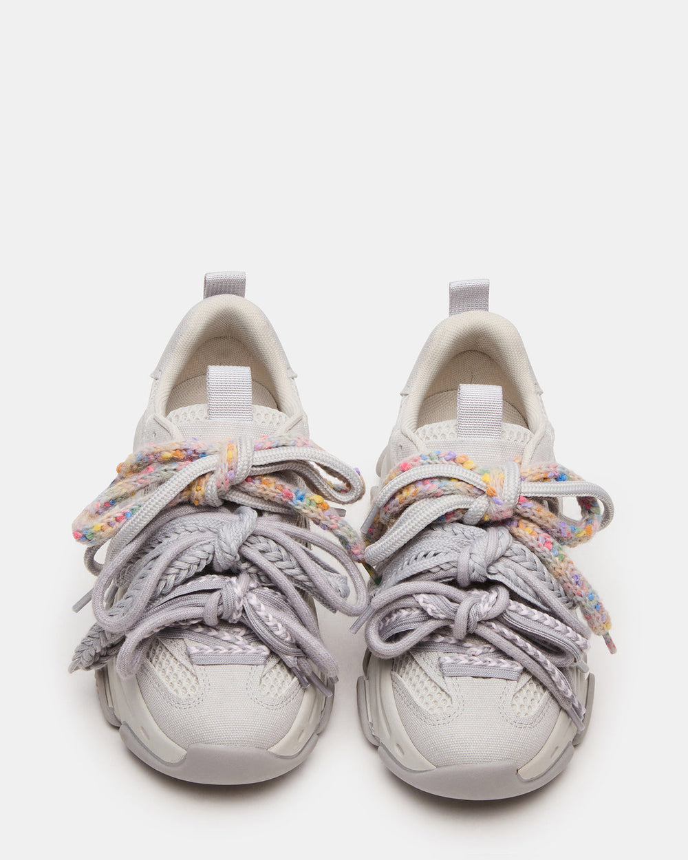 PRYCE Grey Low-Top Lace-Up Chunky Platform Women's Sneaker