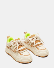 BOOMER Tan Multi Platform Chunky Sneaker | Women's Sneakers