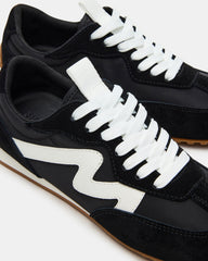 CASPER Black/White Low-Top Lace-Up Women's Sneaker