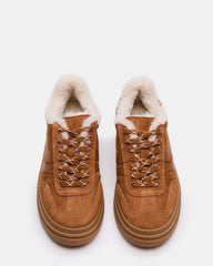 DODGE Faux Fur Low-Top Platform Women's Sneaker