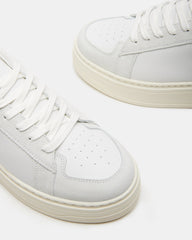 DOMINO White Leather Tonal Platform Sneaker | Women's Sneakers