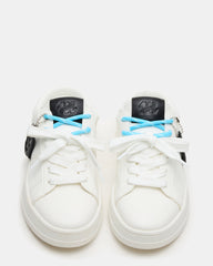 MARNEY White/Black Low-Top Lace-Up Mule Women's Sneaker