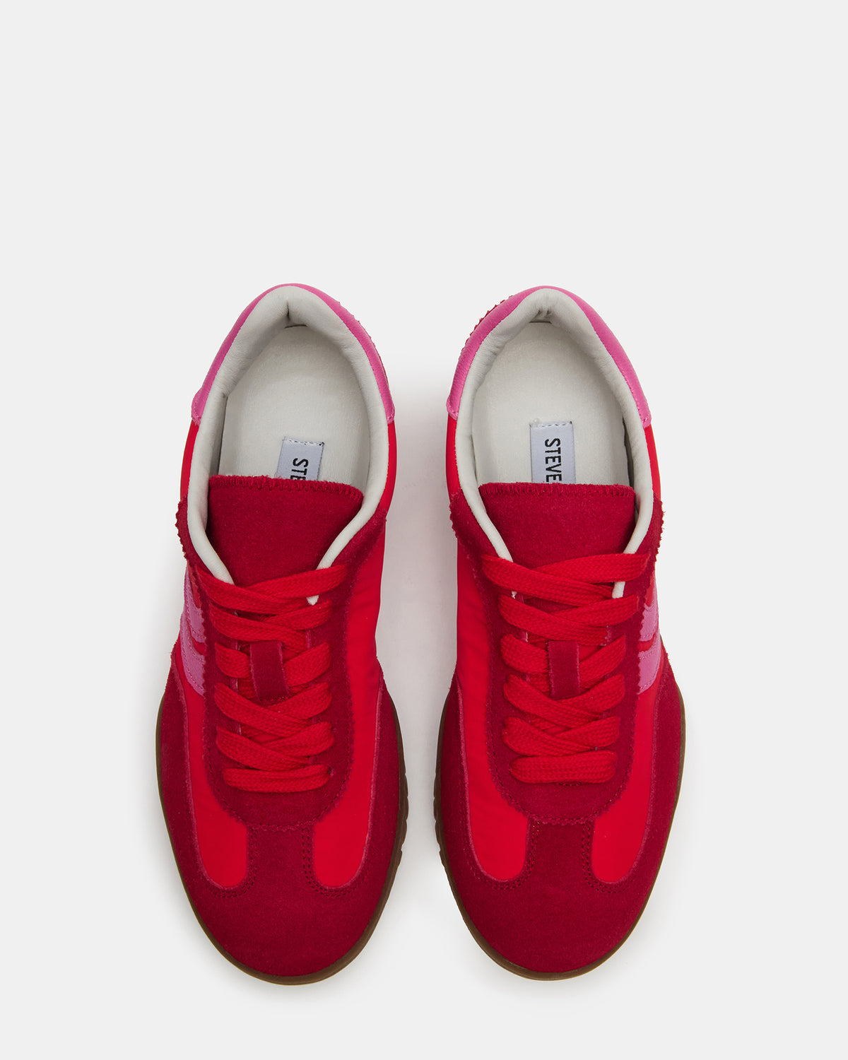 FUME Red Multi Women's Low-Top Lace-Up Sneaker