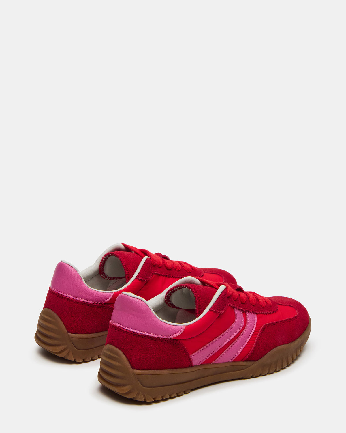 FUME Red Multi Women's Low-Top Lace-Up Sneaker