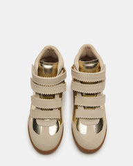 MUSTANG Gold Women's High-Top Velcro Sneaker