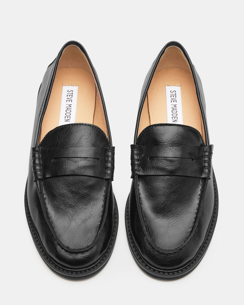MADISON Black Leather Women's Penny Loafer
