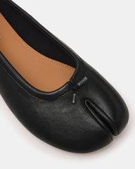 CALICO Black Leather Split Toe Tabi Women's Ballet Flat