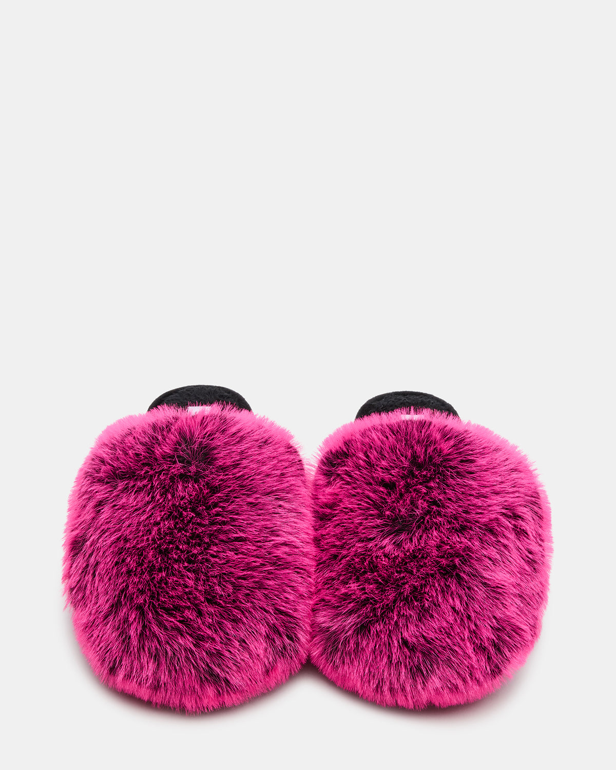 POOF Fushia Slip-On Faux Fur Mule Women's Flat