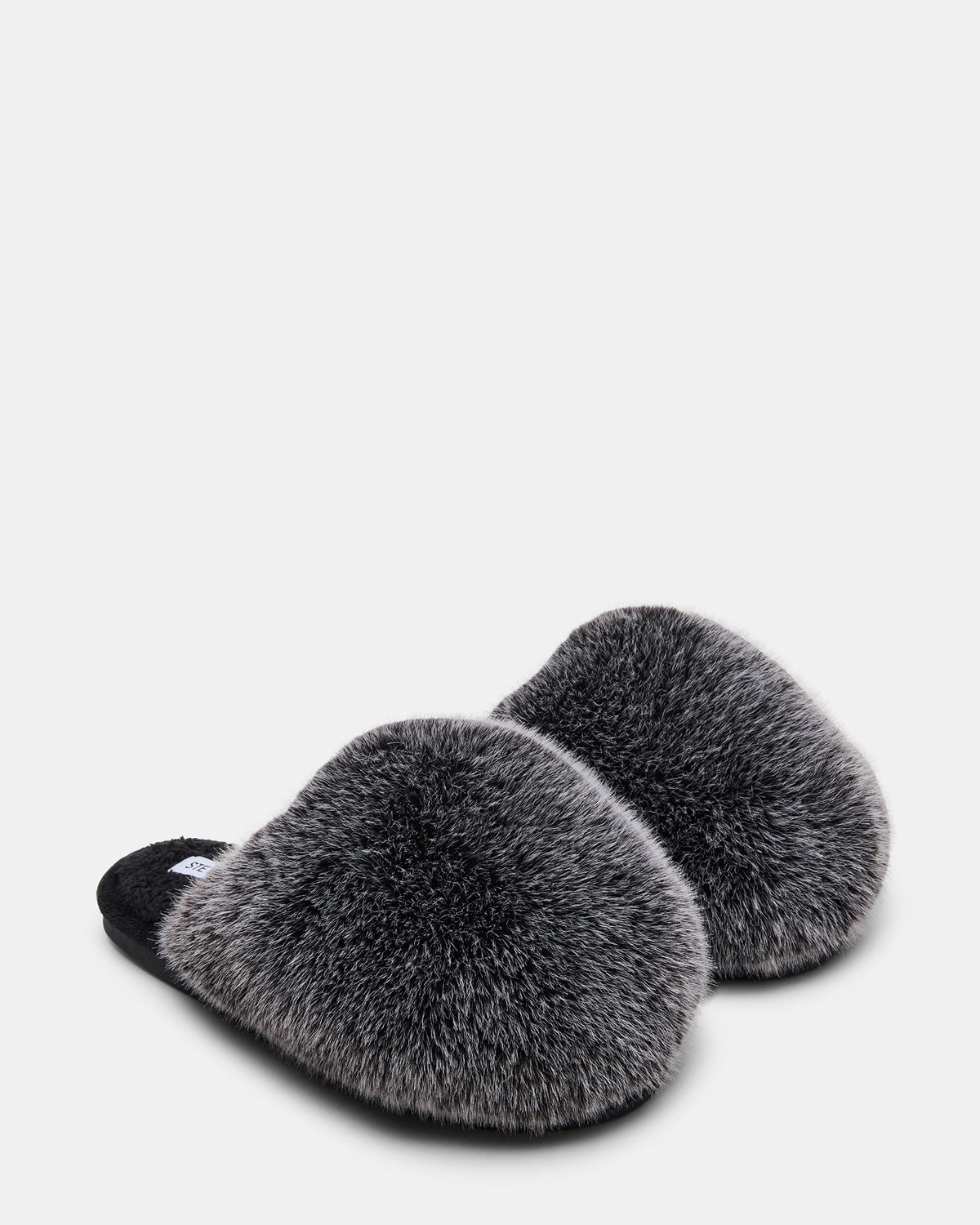 POOF GREY Slip-On Faux Fur Mule Women's Flat