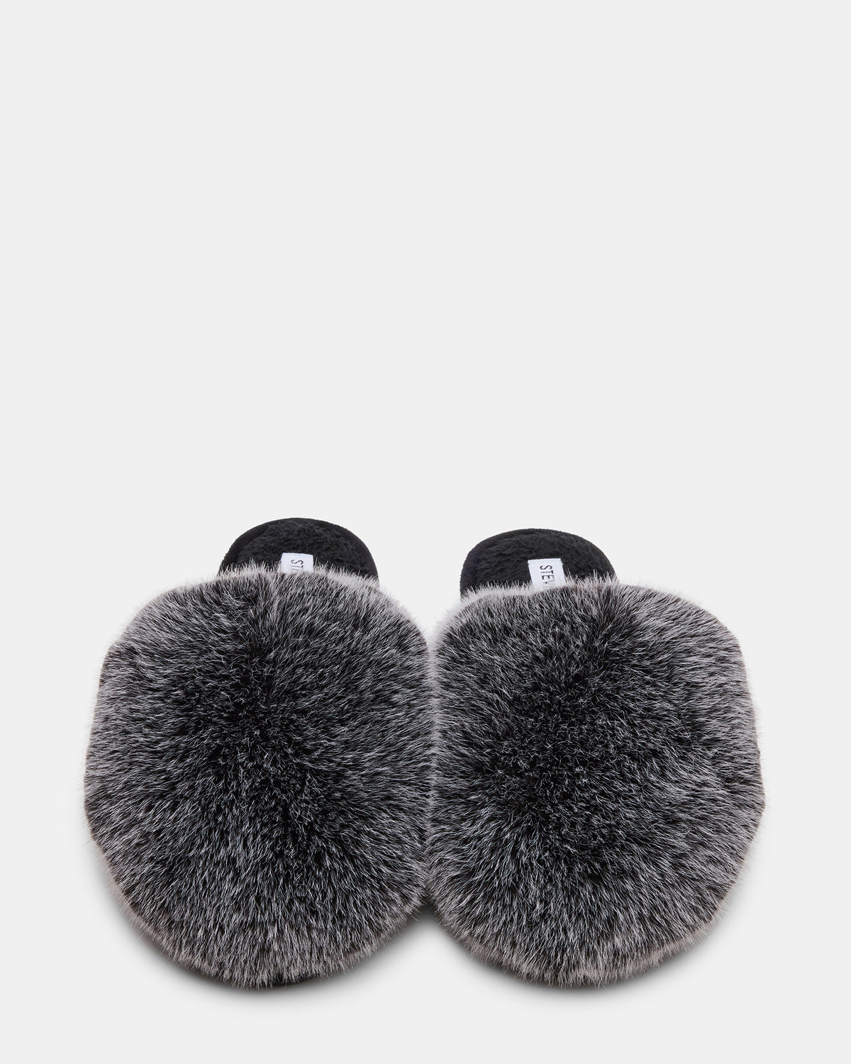 POOF GREY Slip-On Faux Fur Mule Women's Flat