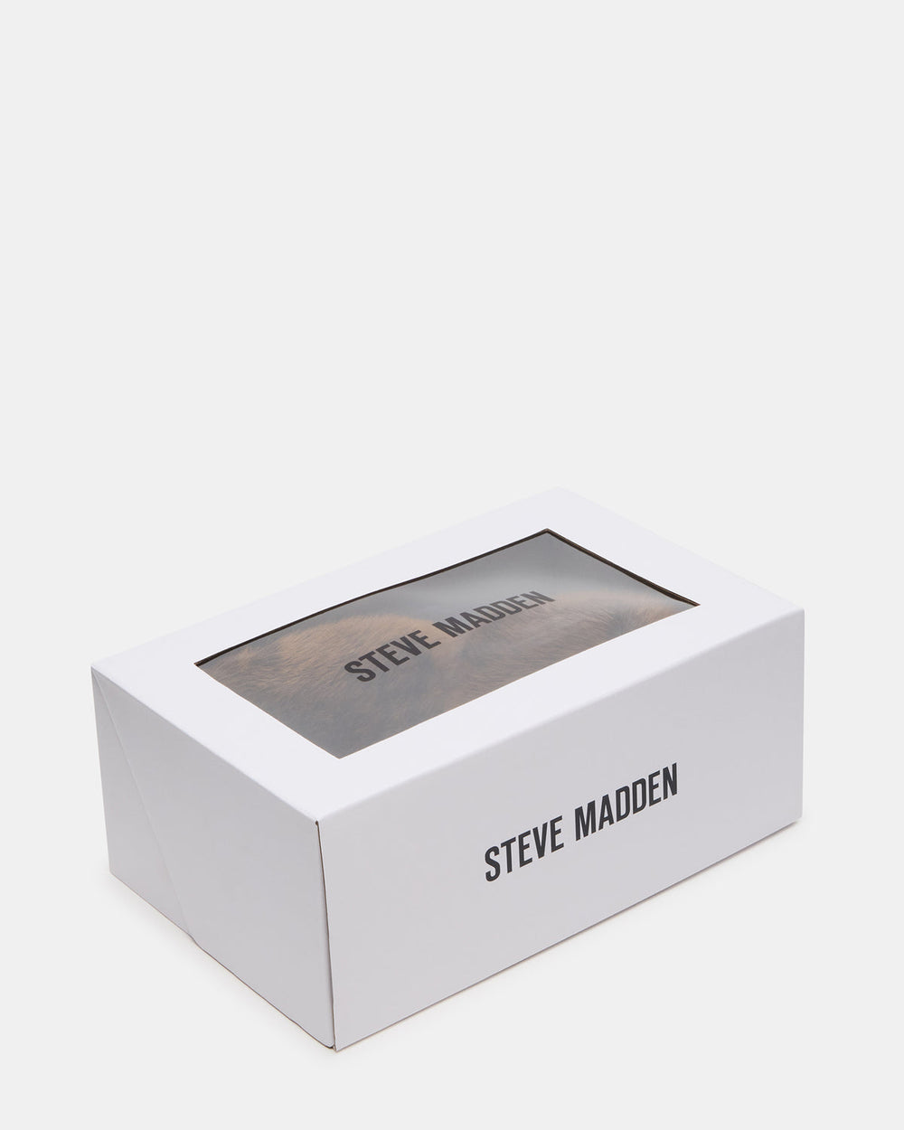 POOF Brown Slip-On Faux Fur Mule Women's Flat