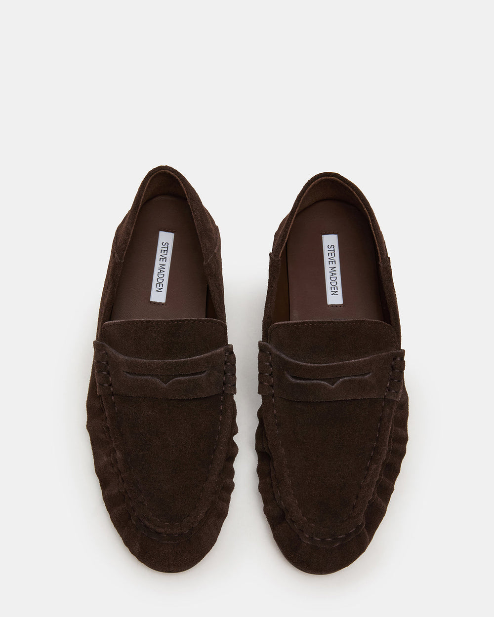 ROGER Chocolate Brown Suede Slip-On Women's Loafer