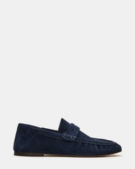 ROGER Navy Suede Slip-On Women's Loafer