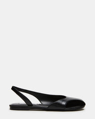 ZEST Black Slingback Cut-Out Round-Toe Women's Flat