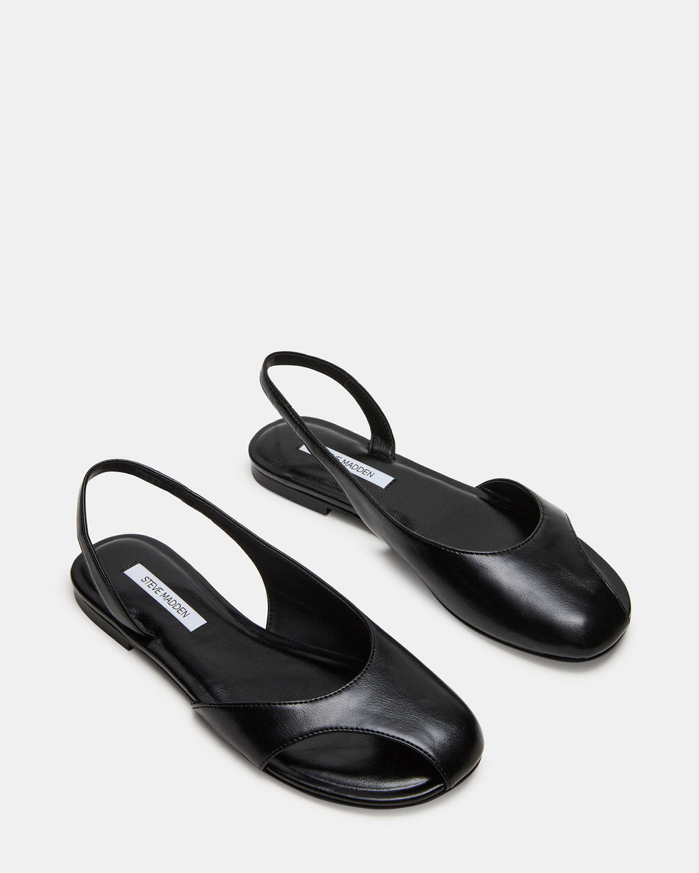 ZEST Black Slingback Cut-Out Round-Toe Women's Flat