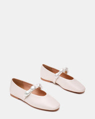 POPPIN Pearl White Mary Jane Ballet Women's Flat